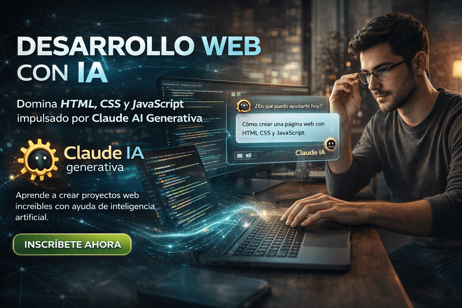 Curso de Desarrollo Web con Claude AI - Aprende a programar y cobra en dólares desde Colombia, México, España o Chile
